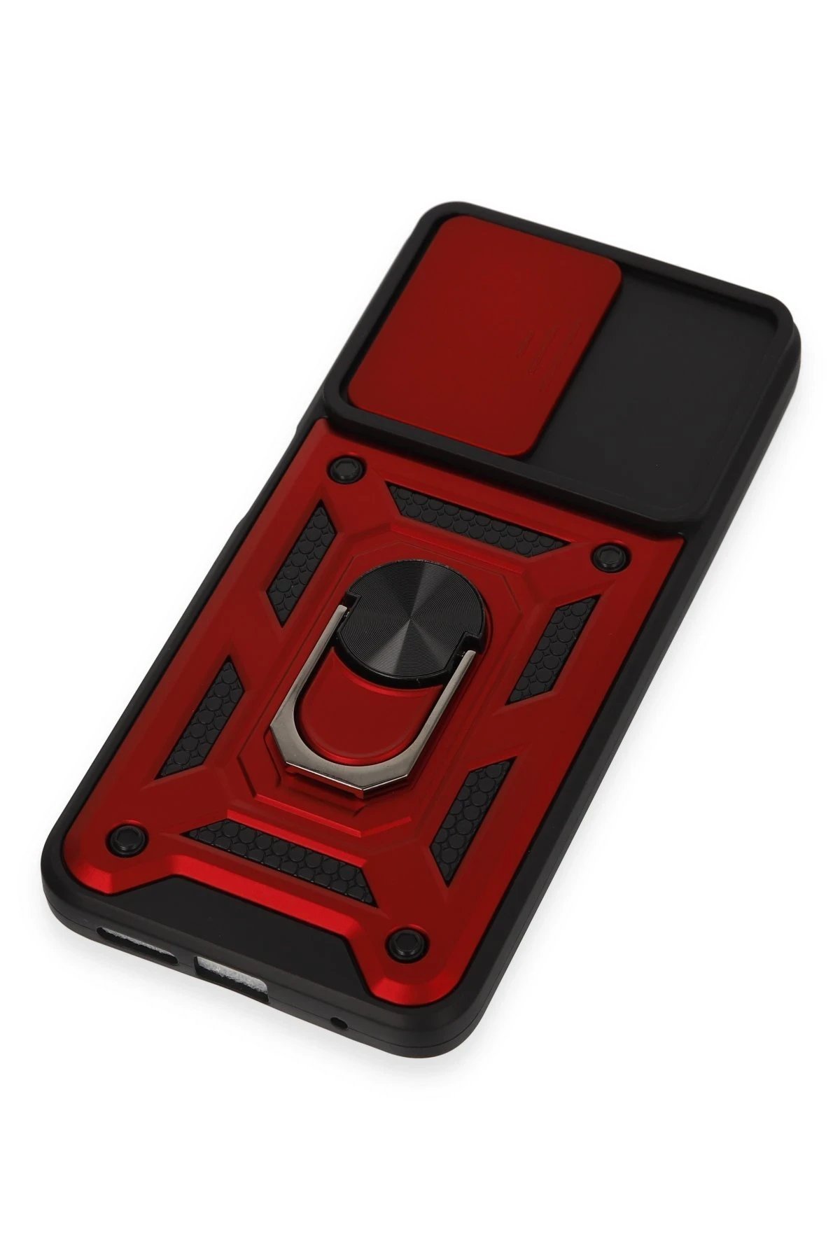 Xiaomi Redmi Note 12S Kılıf Pars Lens Yüzüklü Silikon - Kırmızı-(5796) - Görsel 5