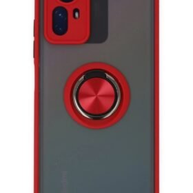 Xiaomi Redmi Note 12S Kılıf Montreal Yüzüklü Silikon Kapak - Kırmızı-(5796)