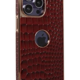 iPhone 14 Pro Kılıf Snake Kapak - Bordo-(5796)