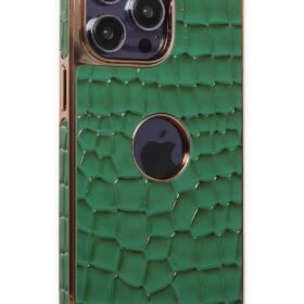 iPhone 14 Pro Kılıf Snake Kapak - Koyu Yeşil-(5796)