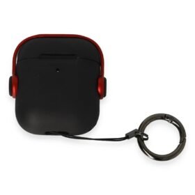 Airpods 2 (2.nesil) Cool Kılıf - Siyah-Kırmızı-(5796)