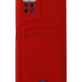 Xiaomi Redmi Note 12 Pro 4G Kılıf Kelvin Kartvizitli Silikon - Kırmızı-(5796)