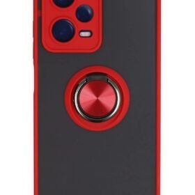 Xiaomi Redmi Note 12 5G Kılıf Montreal Yüzüklü Silikon Kapak - Kırmızı-(5796)