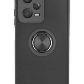Xiaomi Redmi Note 12 Pro 5G Kılıf Montreal Yüzüklü Silikon Kapak - Siyah-(5796)