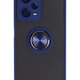Xiaomi Redmi Note 12 Pro 5G Kılıf Montreal Yüzüklü Silikon Kapak - Lacivert-(5796)