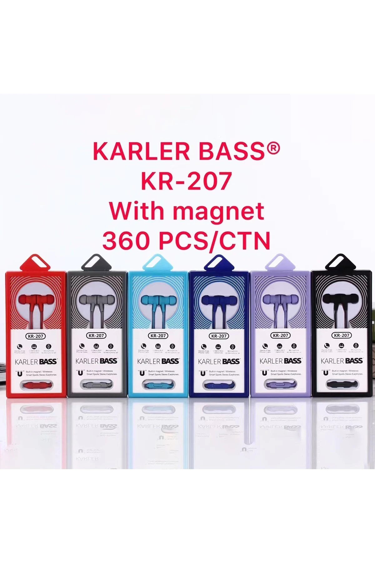 KR-207 Mıknatıslı Kablolu Kulaklık - Lacivert-(5796) - Görsel 4