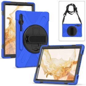 Samsung Galaxy T737 Tab S7 FE 12.4 Kılıf Amazing Tablet Kapak - Mavi-(5796)