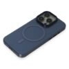 iPhone 15 Pro Max Kılıf Anka PC Magneticsafe Sert Metal Kapak - Lacivert-(5796)