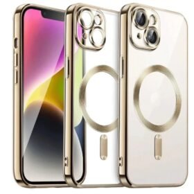 iPhone 15 Kılıf Kross Magneticsafe Kapak - Gold-(5796)