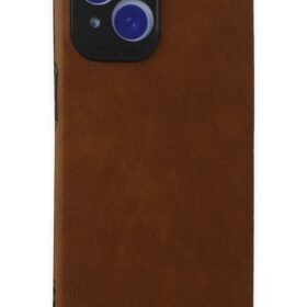 iPhone 15 Kılıf Loop Deri Silikon - Kahverengi-(5796)