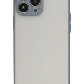 iPhone 15 Pro Kılıf Montreal Silikon Kapak - Gri-(5796)