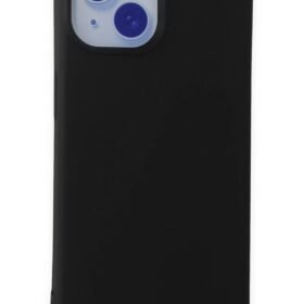 iPhone 15 Kılıf Nano içi Kadife Silikon - Siyah-(5796)
