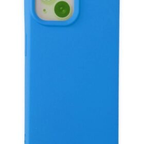iPhone 15 Kılıf Nano içi Kadife Silikon - Mavi-(5796)