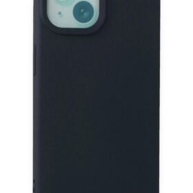 iPhone 15 Plus Kılıf Nano içi Kadife Silikon - Lacivert-(5796)