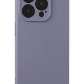 iPhone 15 Pro Kılıf Nano içi Kadife Silikon - Lila-(5796)