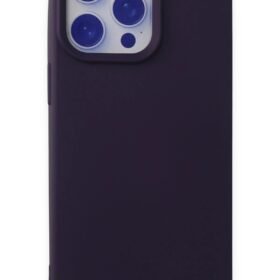 iPhone 15 Pro Kılıf Nano içi Kadife Silikon - Mor-(5796)