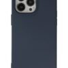 iPhone 15 Pro Kılıf Nano içi Kadife Silikon - Lacivert-(5796)
