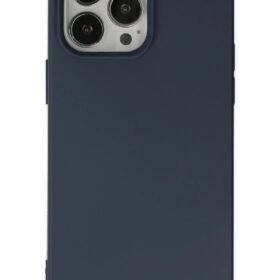 iPhone 15 Pro Kılıf Nano içi Kadife Silikon - Lacivert-(5796)