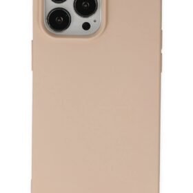 iPhone 15 Pro Kılıf Nano içi Kadife Silikon - Pudra-(5796)