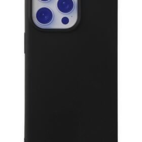 iPhone 15 Pro Max Kılıf Nano içi Kadife Silikon - Siyah-(5796)