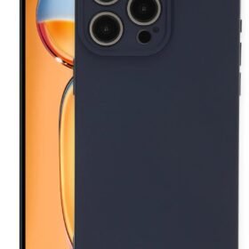 iPhone 15 Pro Max Kılıf Nano içi Kadife Silikon - Lacivert-(5796)