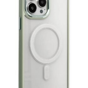 iPhone 15 Pro Kılıf Room Magneticsafe Silikon - Su Yeşili-(5796)