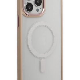 iPhone 15 Pro Max Kılıf Room Magneticsafe Silikon - Pudra-(5796)