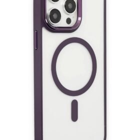iPhone 15 Pro Max Kılıf Room Magneticsafe Silikon - Derin Mor-(5796)