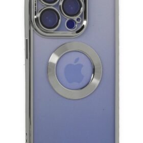 iPhone 15 Pro Kılıf Slot Silikon - Gümüş-(5796)