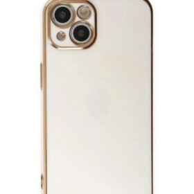 iPhone 15 Kılıf Volet Silikon - Beyaz-(5796)