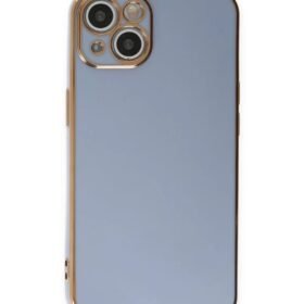 iPhone 15 Kılıf Volet Silikon - Mavi-(5796)