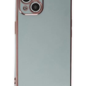 iPhone 15 Kılıf Volet Silikon - Açık Yeşil-(5796)