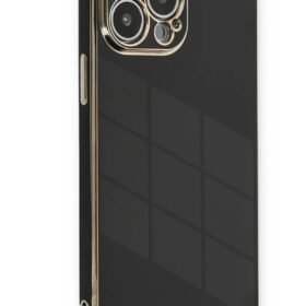 iPhone 15 Pro Kılıf Volet Silikon - Siyah-(5796)