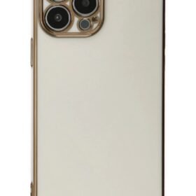 iPhone 15 Pro Max Kılıf Volet Silikon - Beyaz-(5796)