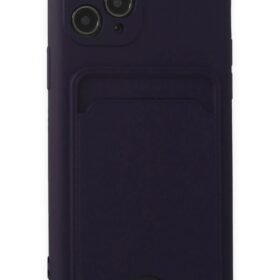 iPhone 11 Pro Kılıf Kelvin Kartvizitli Silikon - Derin Mor-(5796)