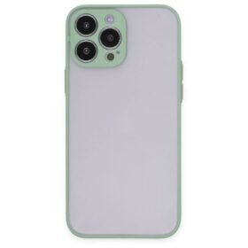 iPhone 15 Pro Max Kılıf Montreal Silikon Kapak - Açık Yeşil-(5796)