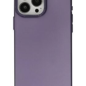 iPhone 15 Pro Kılıf Modos Metal Kapak - Derin Mor-(5796)