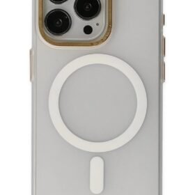 iPhone 15 Pro Max Kılıf Lodos Magneticsafe Mat Kapak - Şeffaf-(5796)