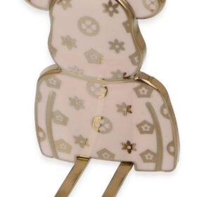 Astro Stand Ayıcık Desenli - Pembe-(5796)