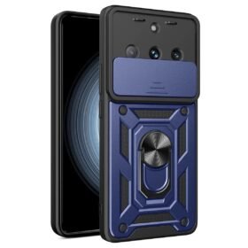 Realme 11 Pro Kılıf Pars Lens Yüzüklü Silikon - Lacivert-(5796)