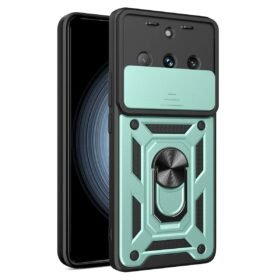 Realme 11 Pro Kılıf Pars Lens Yüzüklü Silikon - Yeşil-(5796)