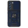 Samsung Galaxy S23 FE Kılıf Pars Lens Yüzüklü Silikon - Lacivert-(5796)