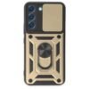 Samsung Galaxy S23 FE Kılıf Pars Lens Yüzüklü Silikon - Gold-(5796)
