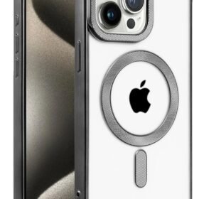 iPhone 14 Pro Max Kılıf Kronos Magsafe Kapak - Siyah-(5796)