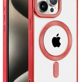 iPhone 14 Pro Max Kılıf Kronos Magsafe Kapak - Kırmızı-(5796)