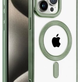 iPhone 14 Pro Max Kılıf Kronos Magsafe Kapak - Koyu Yeşil-(5796)