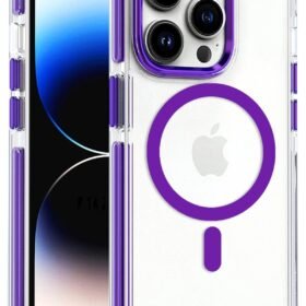 iPhone 14 Pro Bella Magsafe Kapak - Derin Mor-(5796)