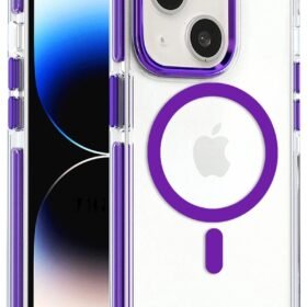 iPhone 15 Bella Magsafe Kapak - Derin Mor-(5796)