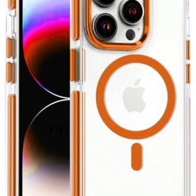 iPhone 15 Pro Max Bella Magsafe Kapak - Turuncu-(5796)