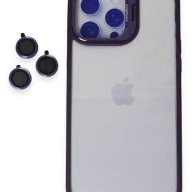 iPhone 14 Pro Kılıf Roblox Lens Standlı Kapak - Derin Mor-(5796)